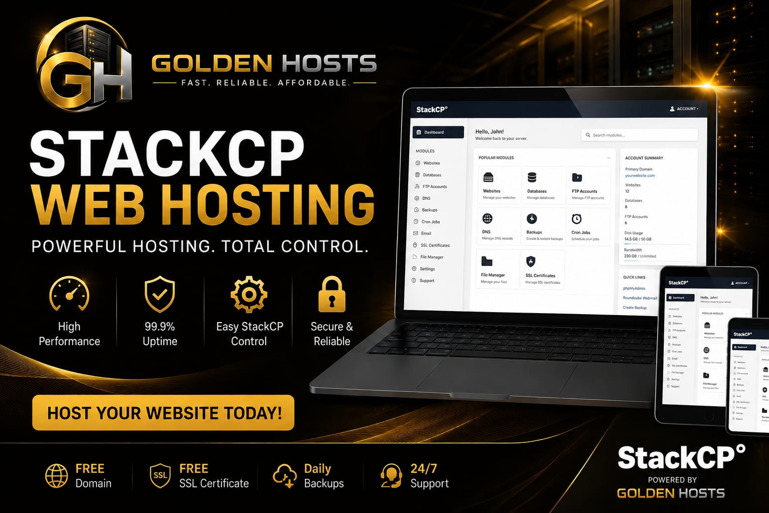 High-performance hosting, built to help your business shine.