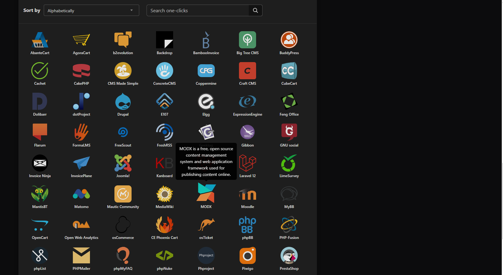 A complete browser-based hosting dashboard