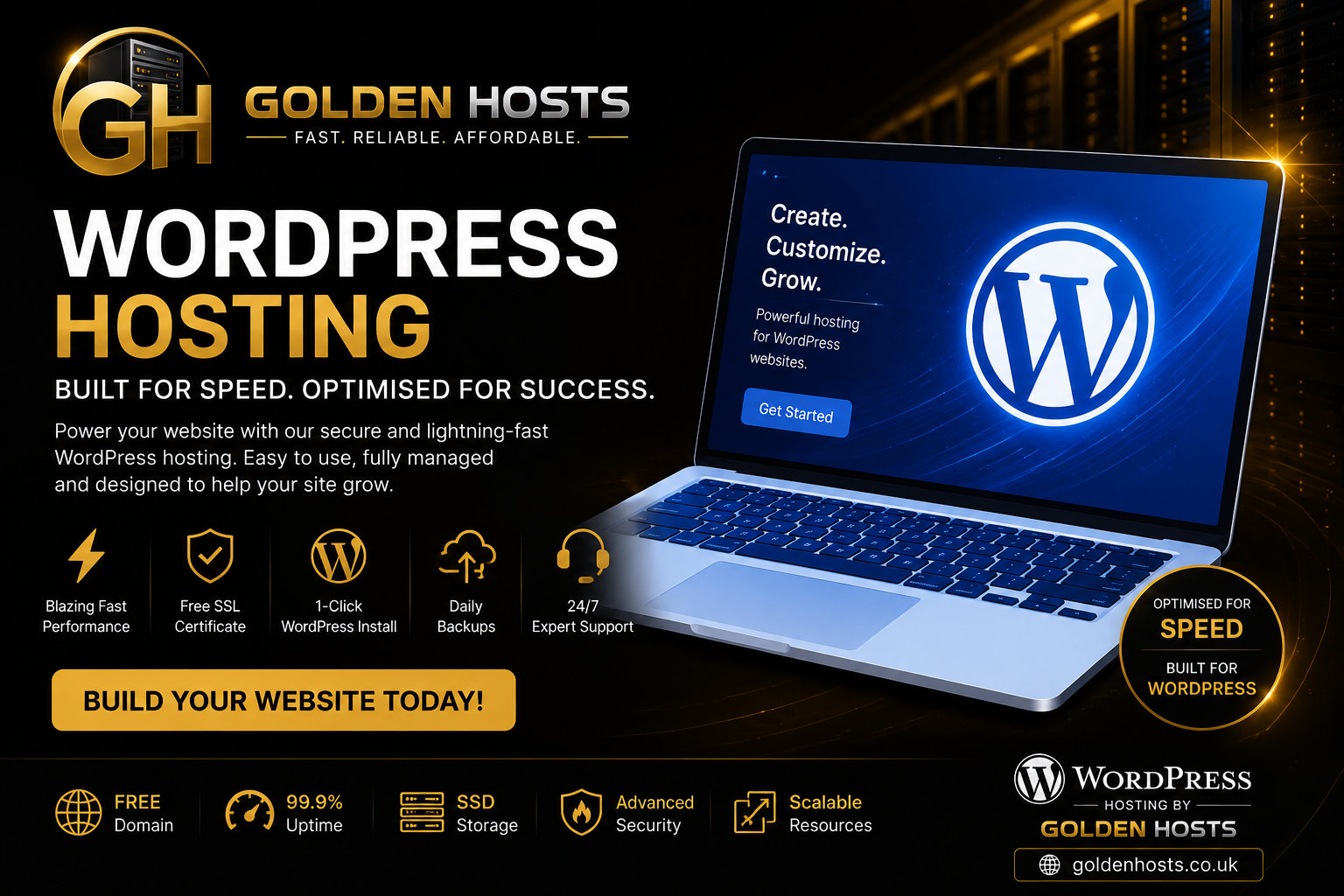 WordPress hosting engineered for speed.